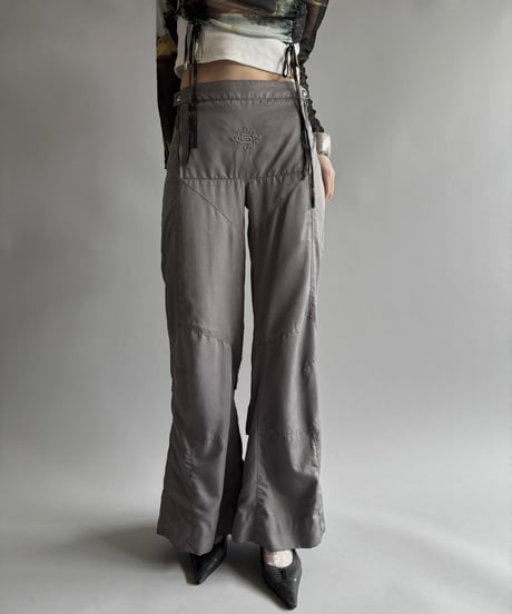 【USED】  Design nylon flare Pants / 250920-025