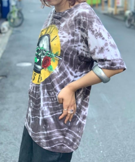 【Used】Tie Dye GUN'S  Rock  T-Shirt