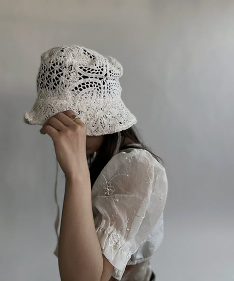 【RE;CIRCLE】 RE Crochet Lace Bucket Hat 5 / 220526-005