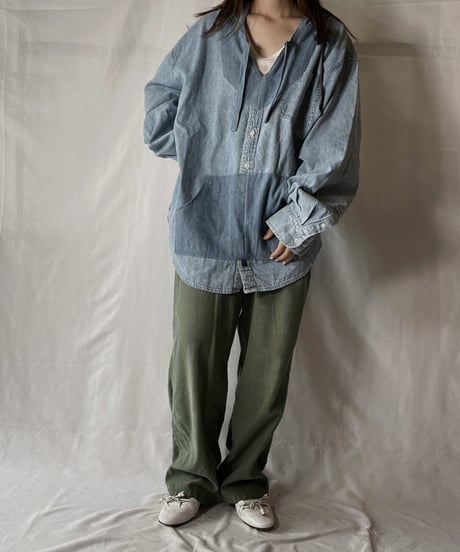 【RE;CIRCLE】 Remake Denim Mexican Parker④/210906-015