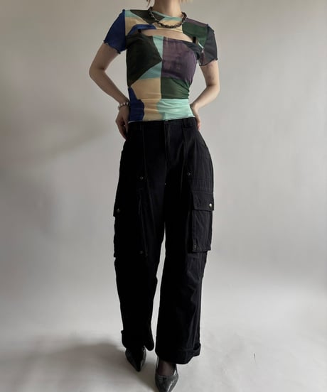【USED】 Design S/S Sheer Top  / 250531-006