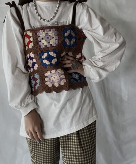 【RE;CIRCLE】 RE Granny Knit Bustier④/211014-015