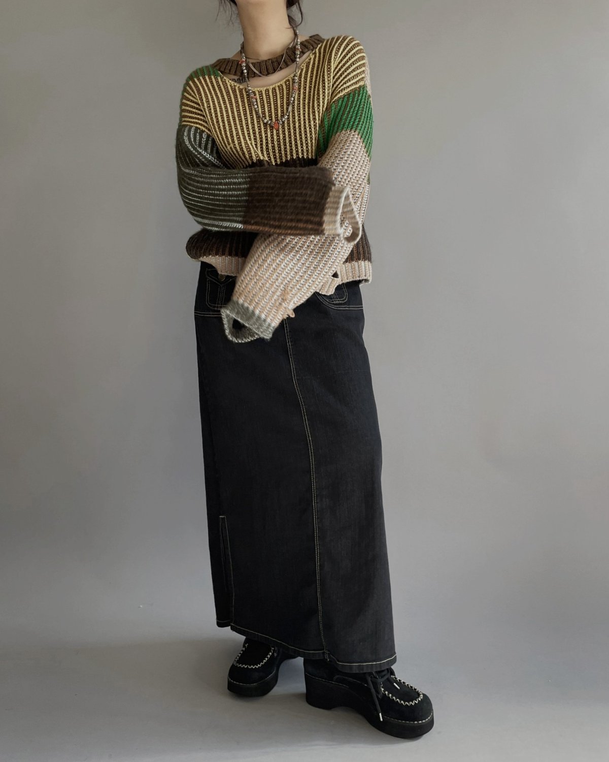 SALE18aw ECKHAUS LATTA マルチカラーアルパカニットセーター 楽天市場】ベビーアルパカ（ニット・セーター｜トップス