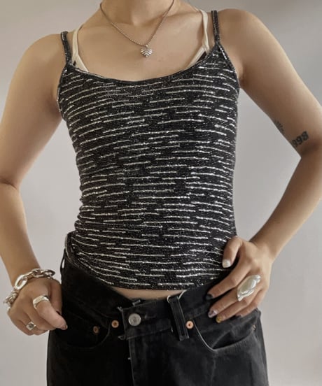 【USED】 Spangle Camisole Top / 230819-029