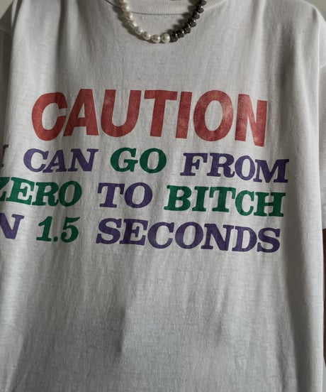 【USED】 Short Sleeved T-shirt “CAUTION” / 220625-012
