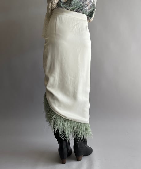 【USED】 Design Fur Long Skirt/ 241006-024