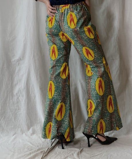 【RE;CIRCLE】 RE African Batik Flare Pants①/210428-012