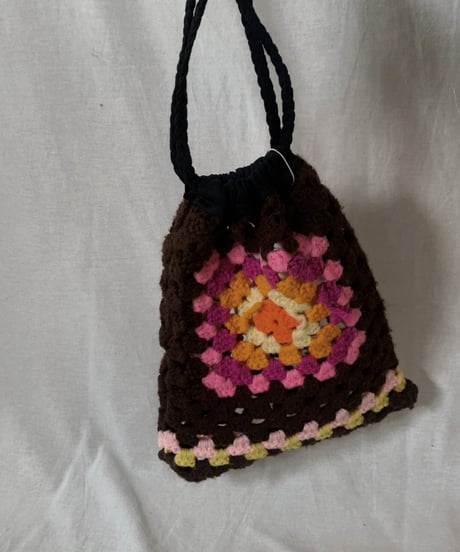 【RE;CIRCLE】 RE Granny Knit Pouch③ /210404-006