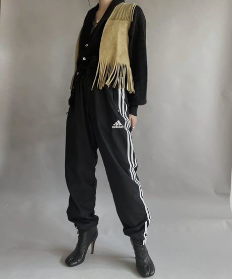 【USED】 Leather Fringe Vest Beige / 230121-011