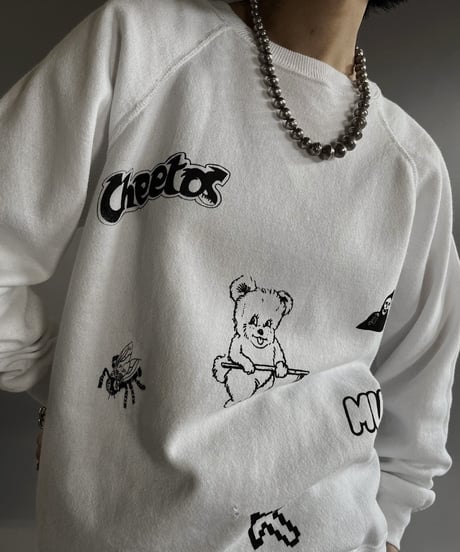 【Mashup Products】 Silk Screen Made in USA Hanes L/S Sweat top /  240217-022