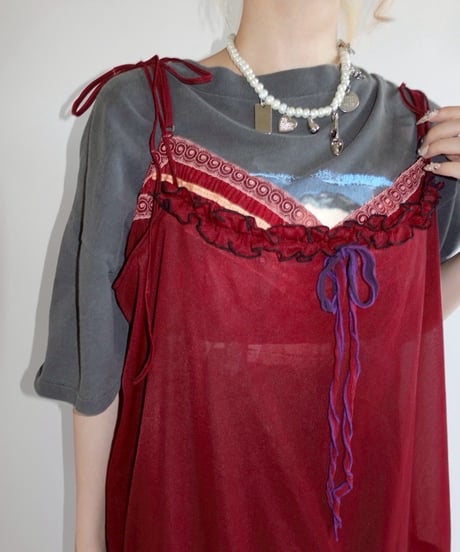 【RE;CIRCLE】CA MEETS UV RE Camisole Bra Top + Camisole Top  / 250807-012
