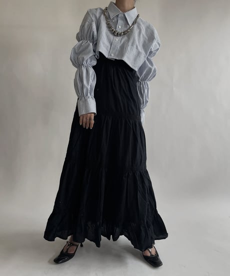 【RE;CIRCLE】 RE Short Striped Shirt / 220609-007