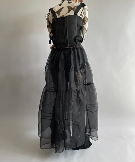 【USED】 Camisole Sheer Gather Long One-Piece/241006-033