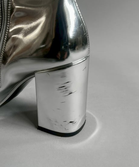 【USED】 MM6 Maison Margiela Silver Metallic Boots / 251027-004