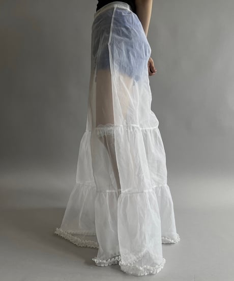 【USED 】Sheer Long Skirt + SOX / 240706-027