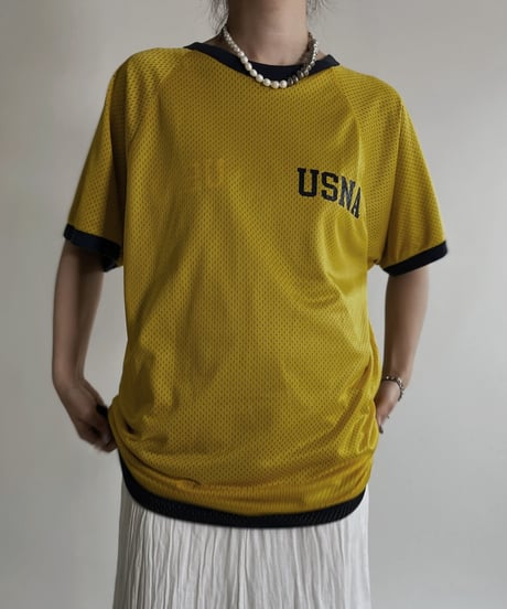 【USED】 Double Face USNA Short Sleeves T-shirt / 220507-034