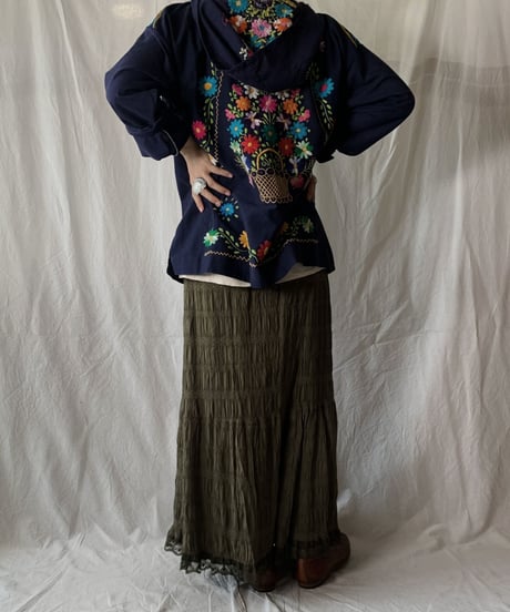 【RE;CIRCLE】RE Embroidery Ethnic Mexican Parker ②/210617-020