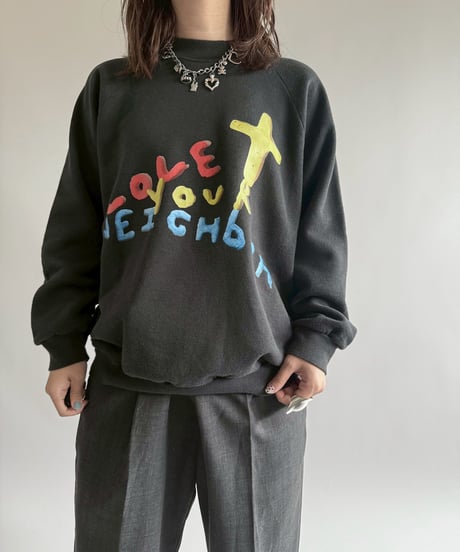 【USED】 END IS NEAR 90's Fruit of the Loom L/S Sweat Top /250329-020