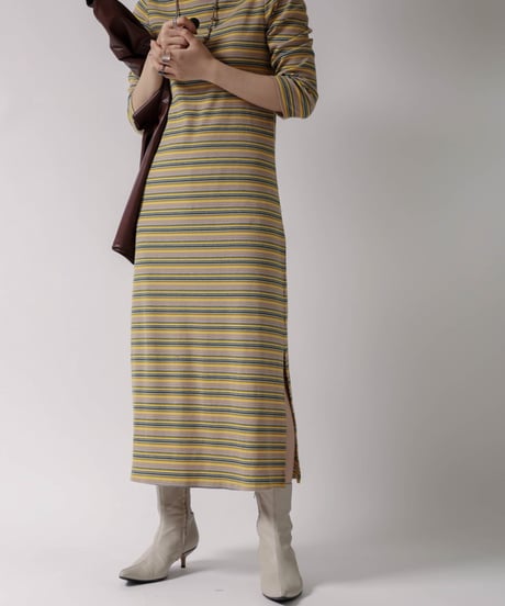 【USED】L/S Rib Knit Dress/ 220324-006