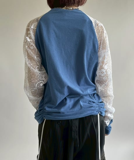 【RE;CIRCLE】 RE Lace Switching Raglan T-Shirt / 250605-005