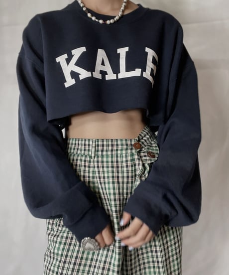【USED】  Cut off Sweat KALE/211014-053