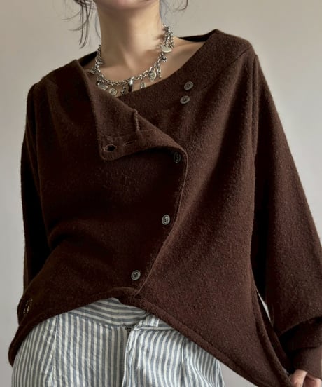 【RE;CIRCLE】 RE Deformed Acrylic Cardigan / 260312-001