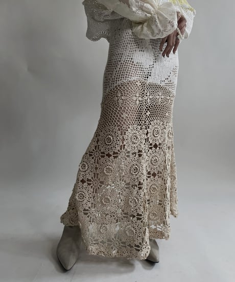 【RE;CIRCLE】 RE Crochet Lace Mermaid Skirt / 220427-009