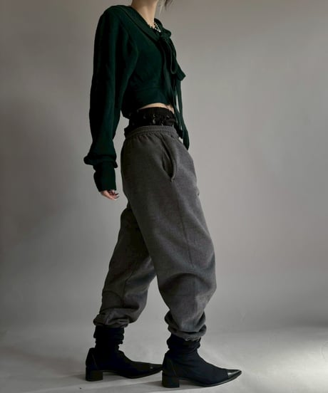 【RE;CIRCLE】 RE Hooded Acrylic Short Cardigan / 260205-003