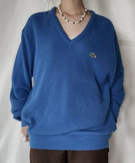 【USED】   LACOSTE Knit Top④/211126-010