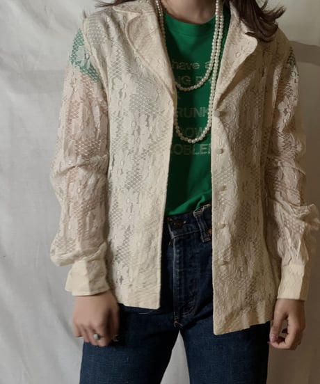 【USED】 L/S Lace Shirt /210303-018