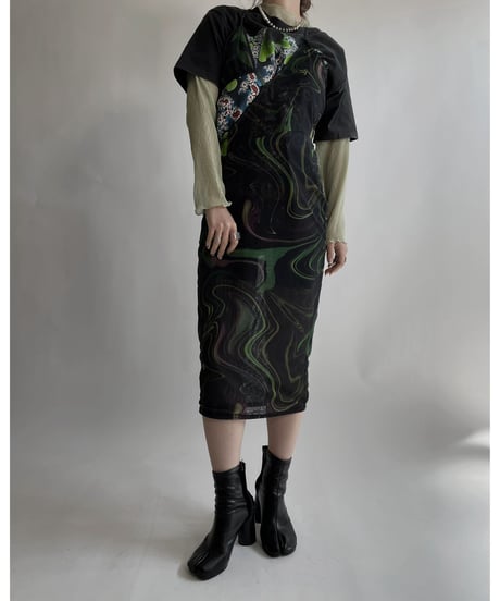 【USED】 Mesh Patterned One-piece / 220409-016