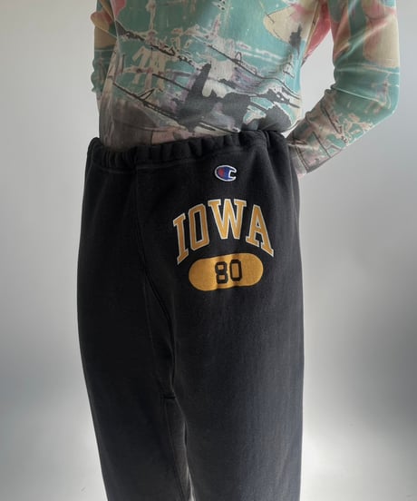 【USED】 Made in USA 80's Champion Reverse Weave Sweat Pants IOWA /250201-016