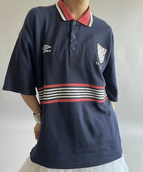 【USED】 UMBRO ENGLAND Polo Soccer Shirt /240831-014