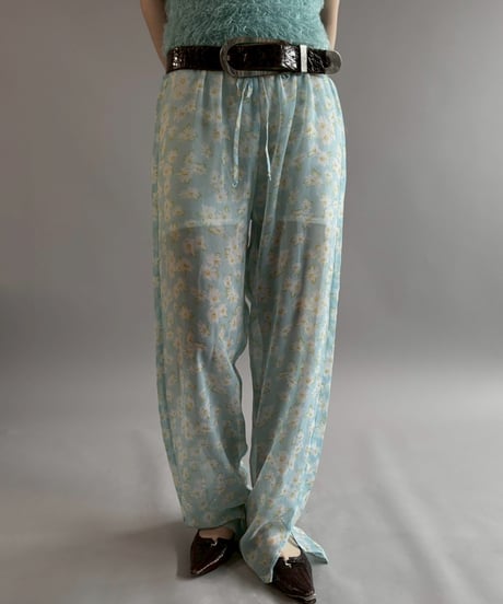 【USED】 Flower Pattern Sheer Pants /260704-019