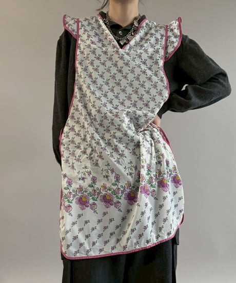 【USED】 Flower Pattern Euro Apron / 260321-022