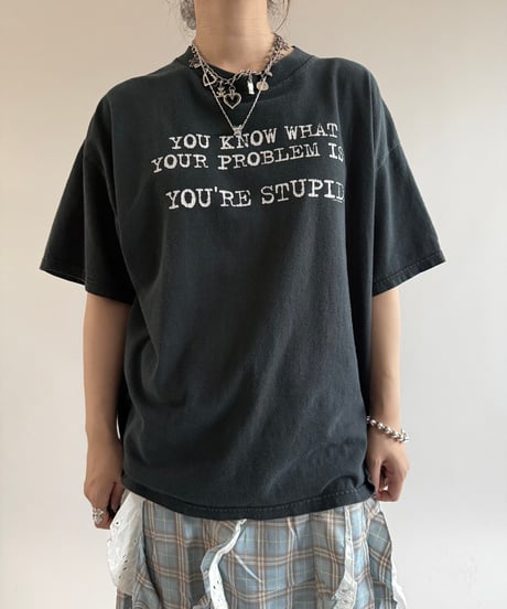 【USED】 Made in USA DELTA Message T-Shirt/250510-095
