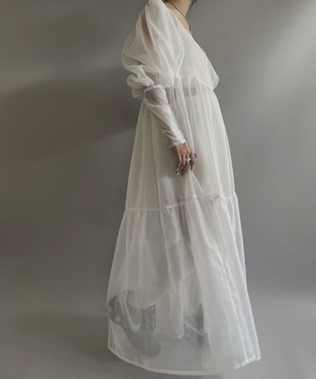 【RE;CIRCLE】 RE Sheer Puff Sleeve One-piece / 230706-002
