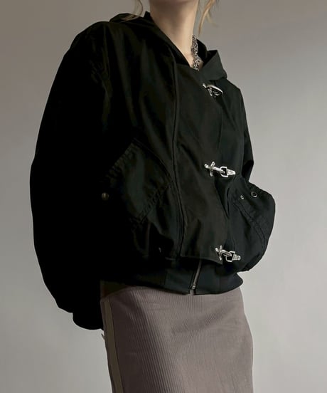 【RE;CIRCLE】RE U.S Military Rebuild Hooded Fireman Jacket Black / 260226-018