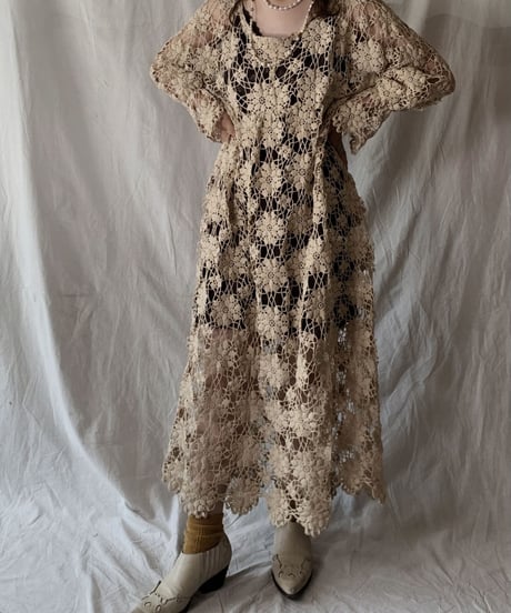 【RE;CIRCLE】 RE Crochet Lace Dress④/210421-004