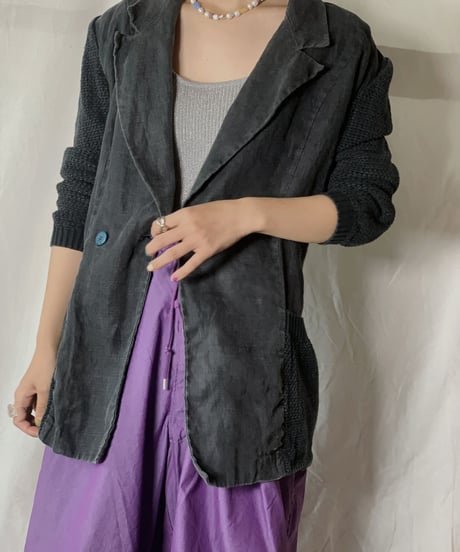 【USED】 Knit × Cotton Jacket/210708-003