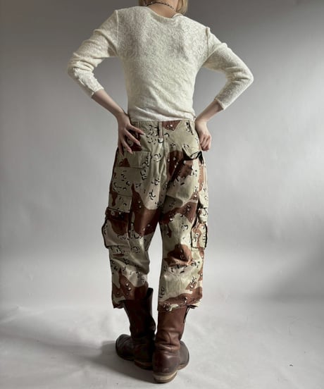 【USED】 Military Camouflage Cut Off Paint Pants /260226-014