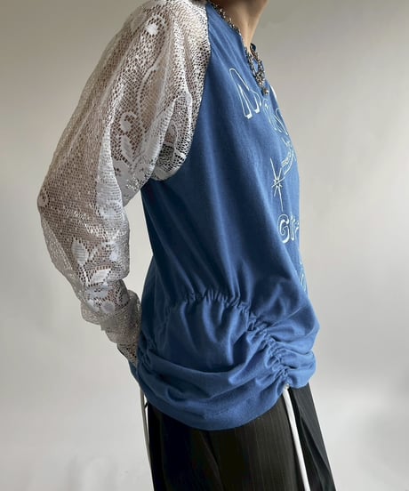 【RE;CIRCLE】 RE Lace Switching Raglan T-Shirt / 250605-005