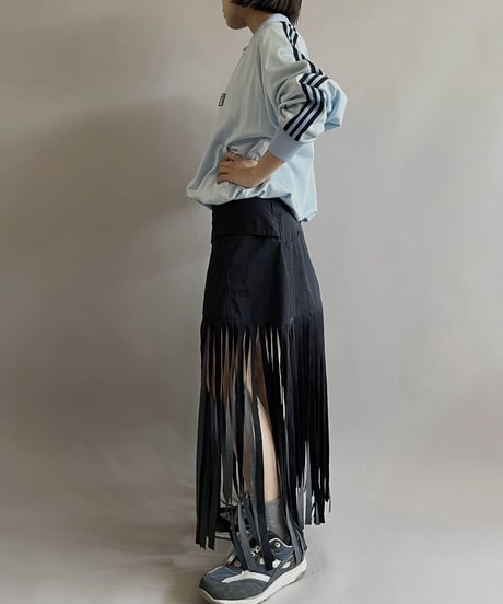 【RE;CIRCLE】 RE Trench Fringe Skirt Navy / 240407-027