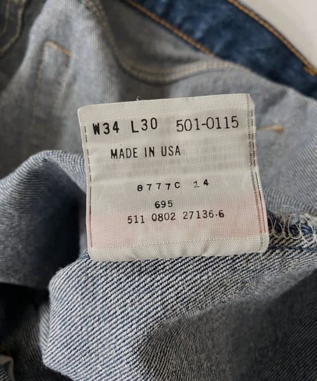 【USED】  Made in USA Levi's Denim Pants 501 / 220416-008