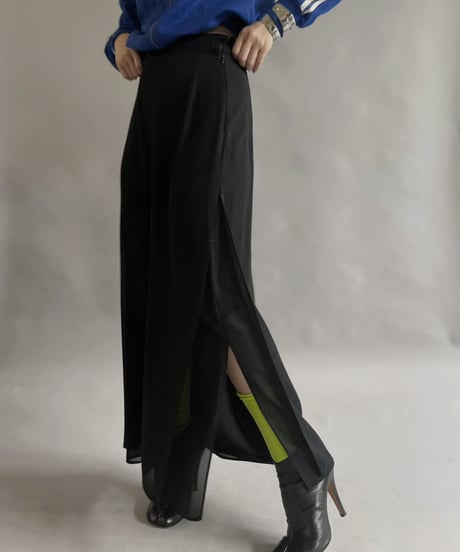 【USED】 Poly Slit Skirt / 230318-025