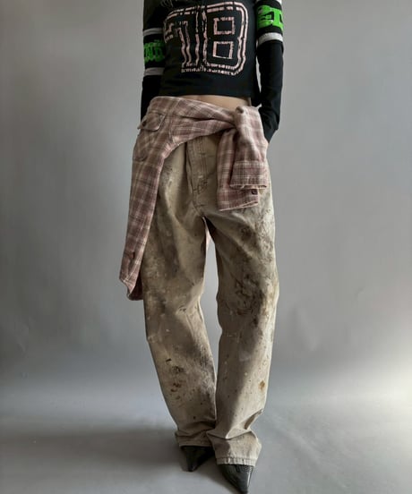 【USED】 Dickies Damage Painted Duck Pants / 251108-021