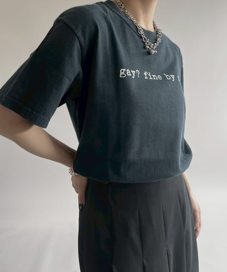 【USED】  GILDAN Gay? Fine By Me T-Shirt/250510-025
