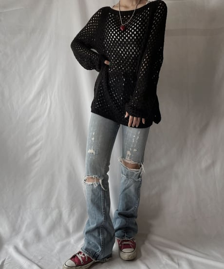 【USED】  Crochet L/S Top/210825-040