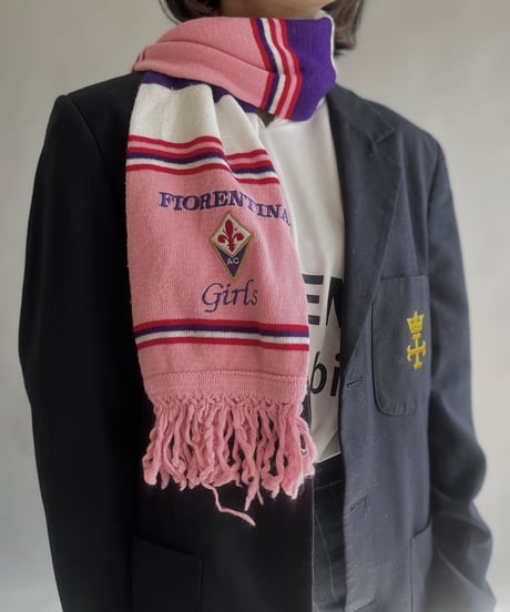 【USED】 Knit Soccer Muffler FIORENTINA/ 240108-003