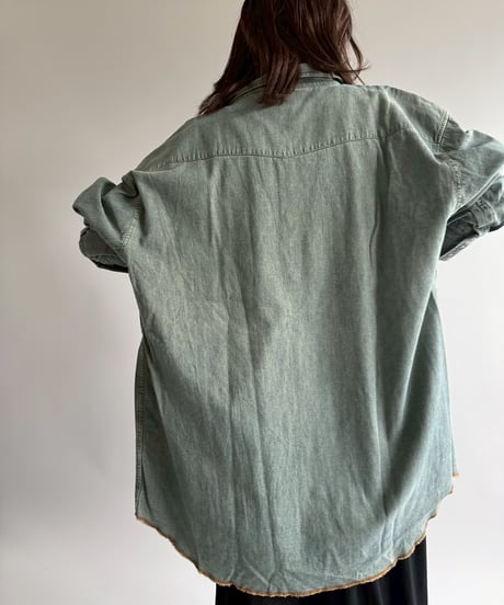 【USED】 END IS NEAR MOTOROIL Denim Shirt /250329-011